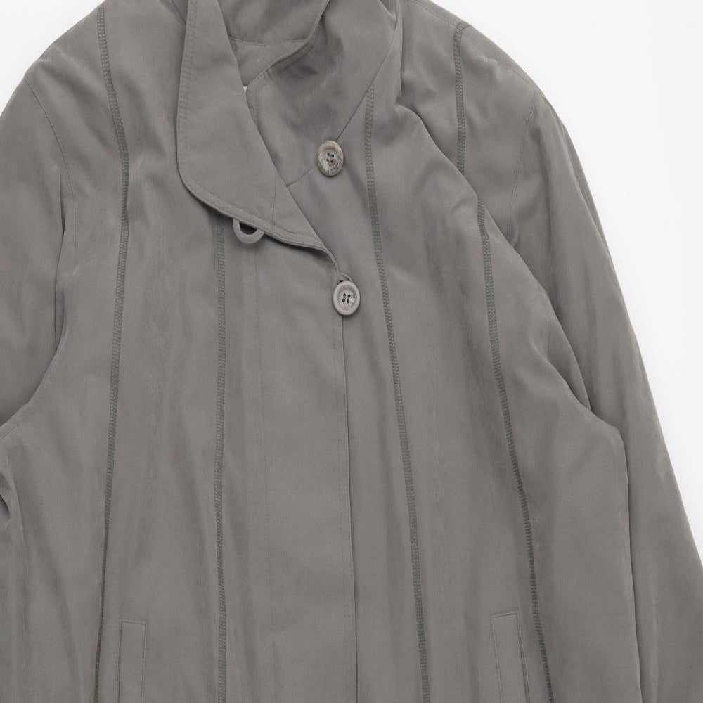 London Fog Womens Grey   Overcoat Coat Size 16