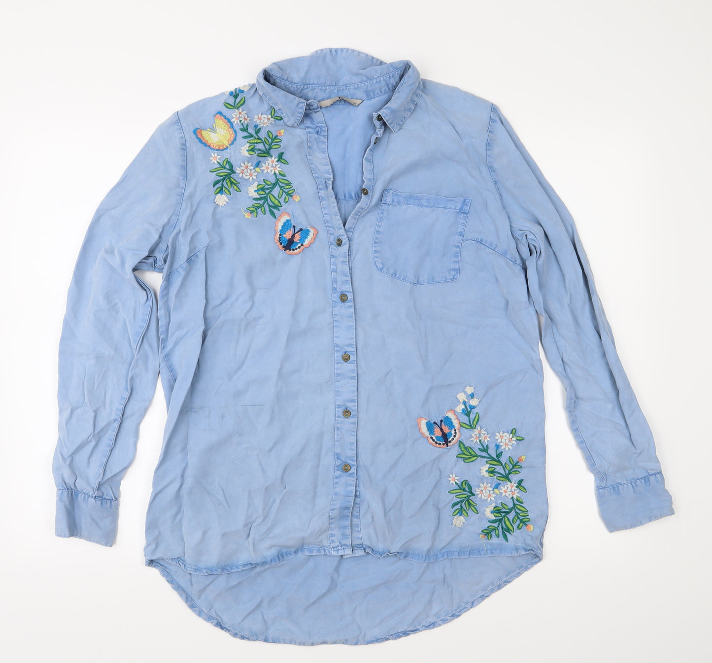 TU Womens Blue   Basic Button-Up Size 14