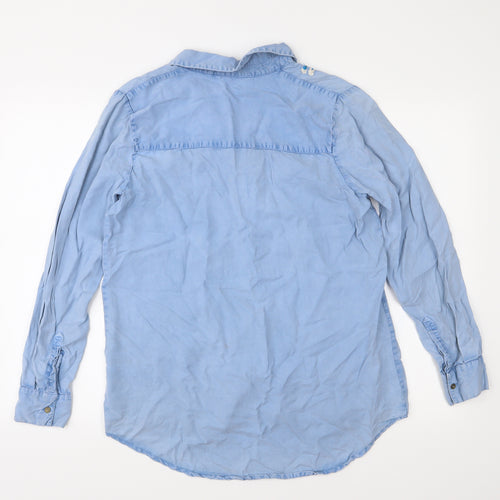 TU Womens Blue   Basic Button-Up Size 14
