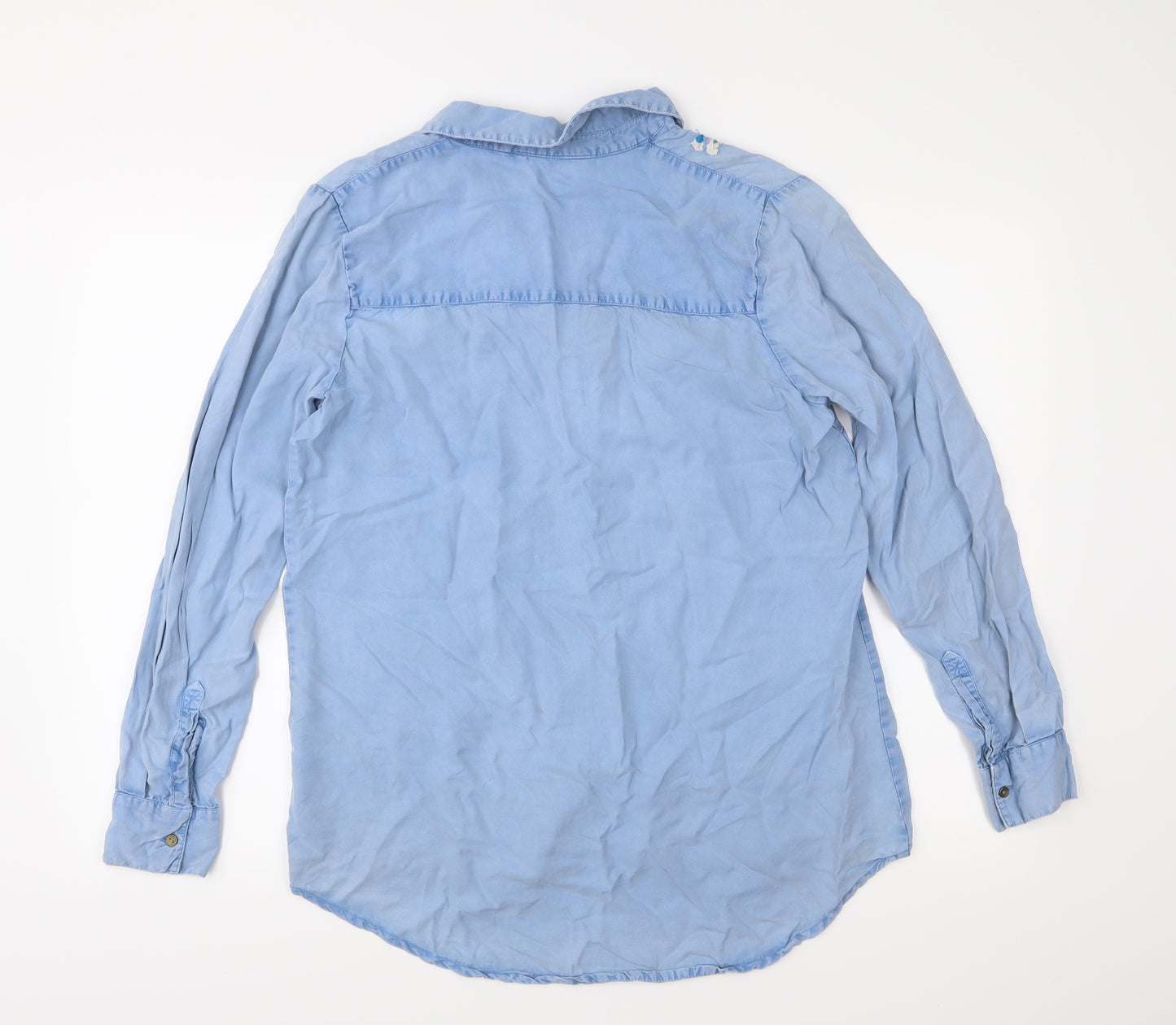 TU Womens Blue   Basic Button-Up Size 14