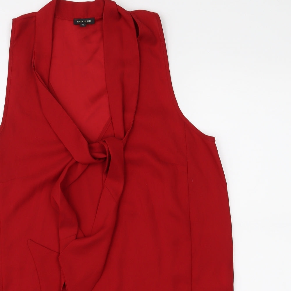 River Island Womens Red   Basic Blouse Size 10
