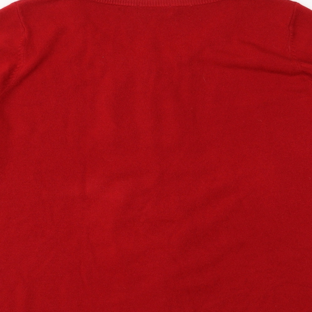 Marks and Spencer Womens Red  Knit Cardigan Jumper Size 18