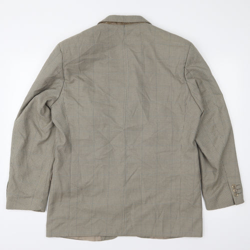 Savanti Mens Brown Houndstooth  Jacket Sport Coat Size 40