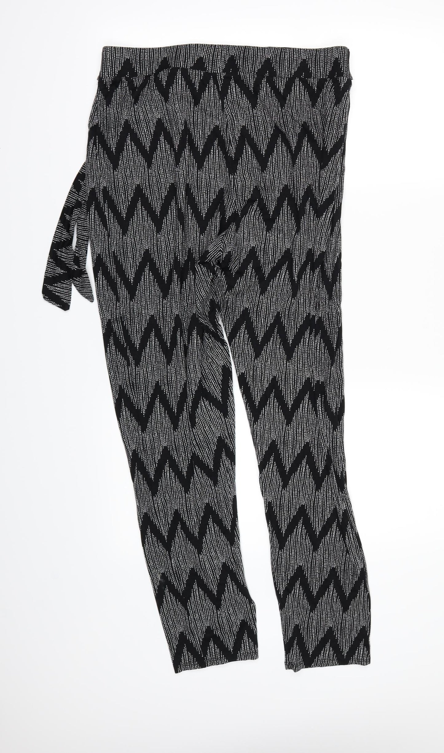 George Womens Black Geometric  Trousers  Size 16 L24 in