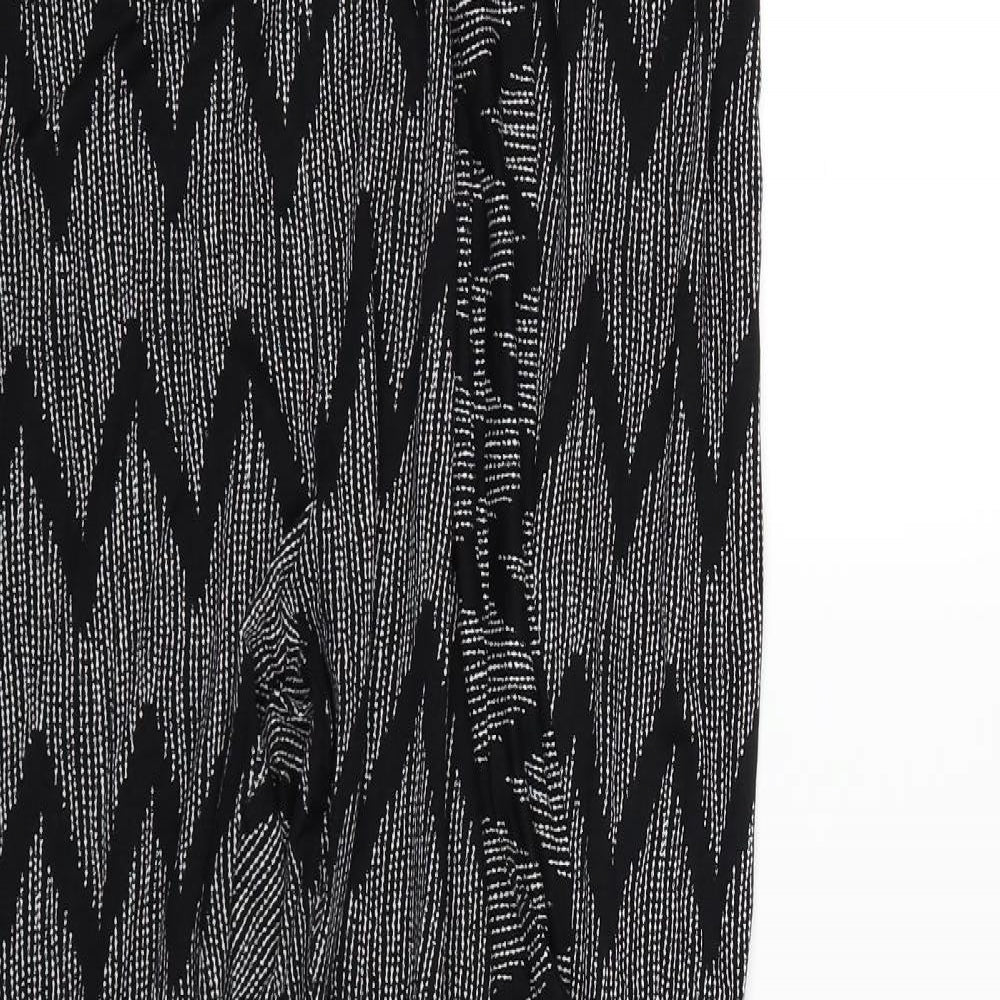 George Womens Black Geometric  Trousers  Size 16 L24 in