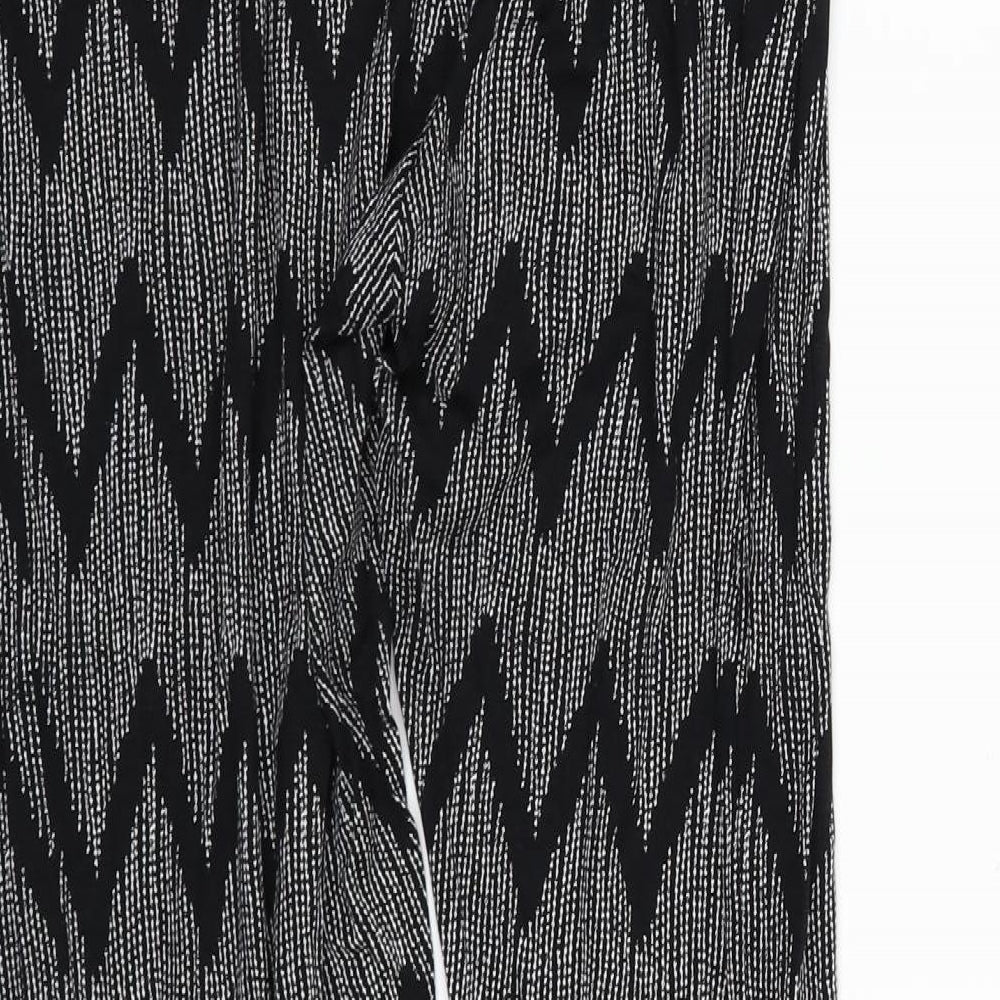 George Womens Black Geometric  Trousers  Size 16 L24 in