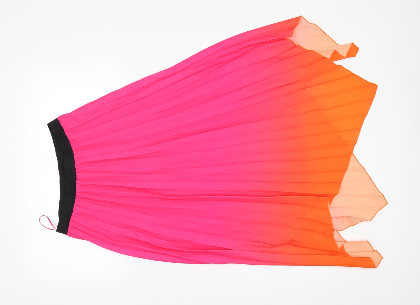 F&F Womens Pink   A-Line Skirt Size 6  - Shaped hem/pleated
