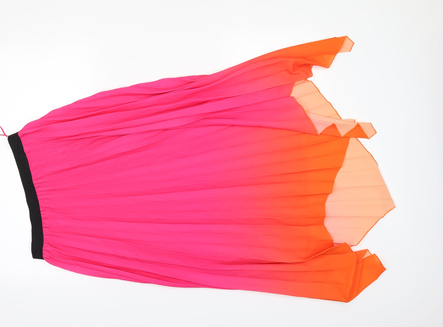 F&F Womens Pink   A-Line Skirt Size 6  - Shaped hem/pleated