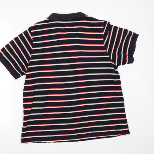 Bonmarché Mens Blue Striped   Polo Size M