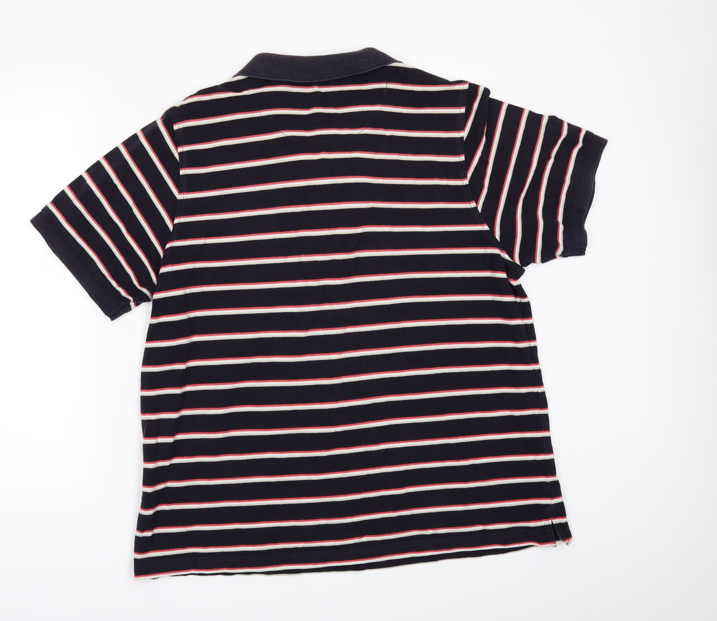 Bonmarché Mens Blue Striped   Polo Size M