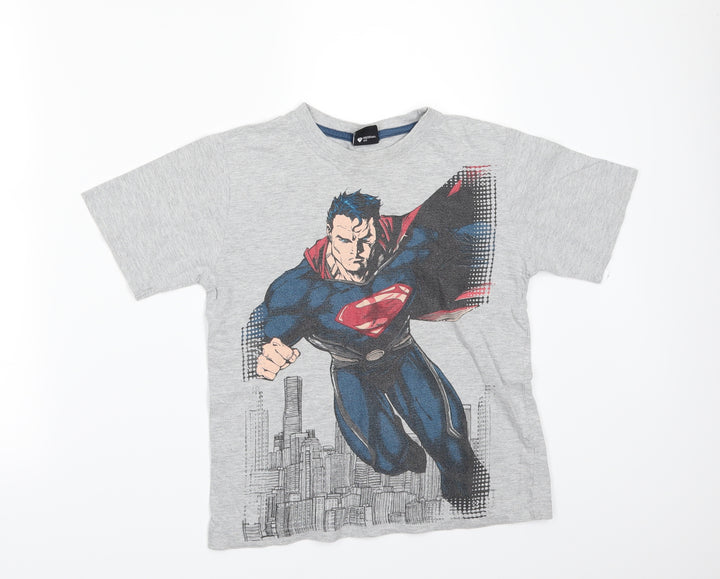 M&Co Boys Grey Basic T-Shirt Size 8-9 Years