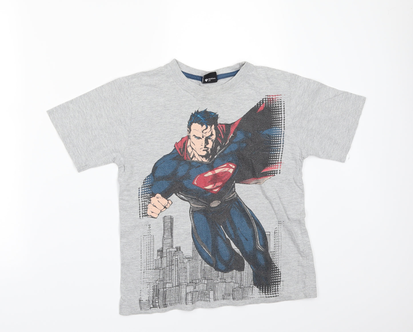 M&Co Boys Grey   Basic T-Shirt Size 8-9 Years