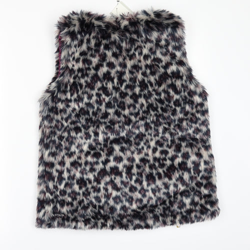 TU Girls Multicoloured Animal Print  Gilet Jacket Size 11-12 Years