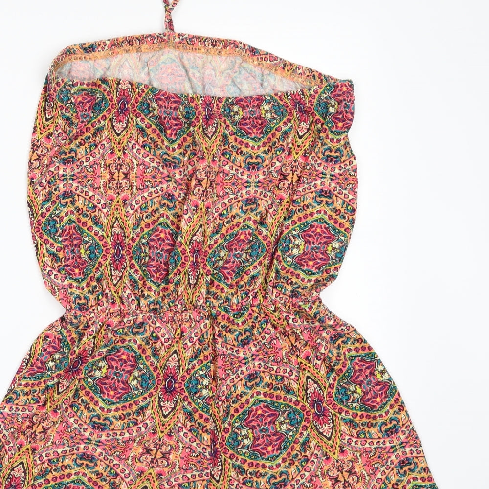 Matalan Womens Multicoloured Floral  Playsuit One-Piece Size M