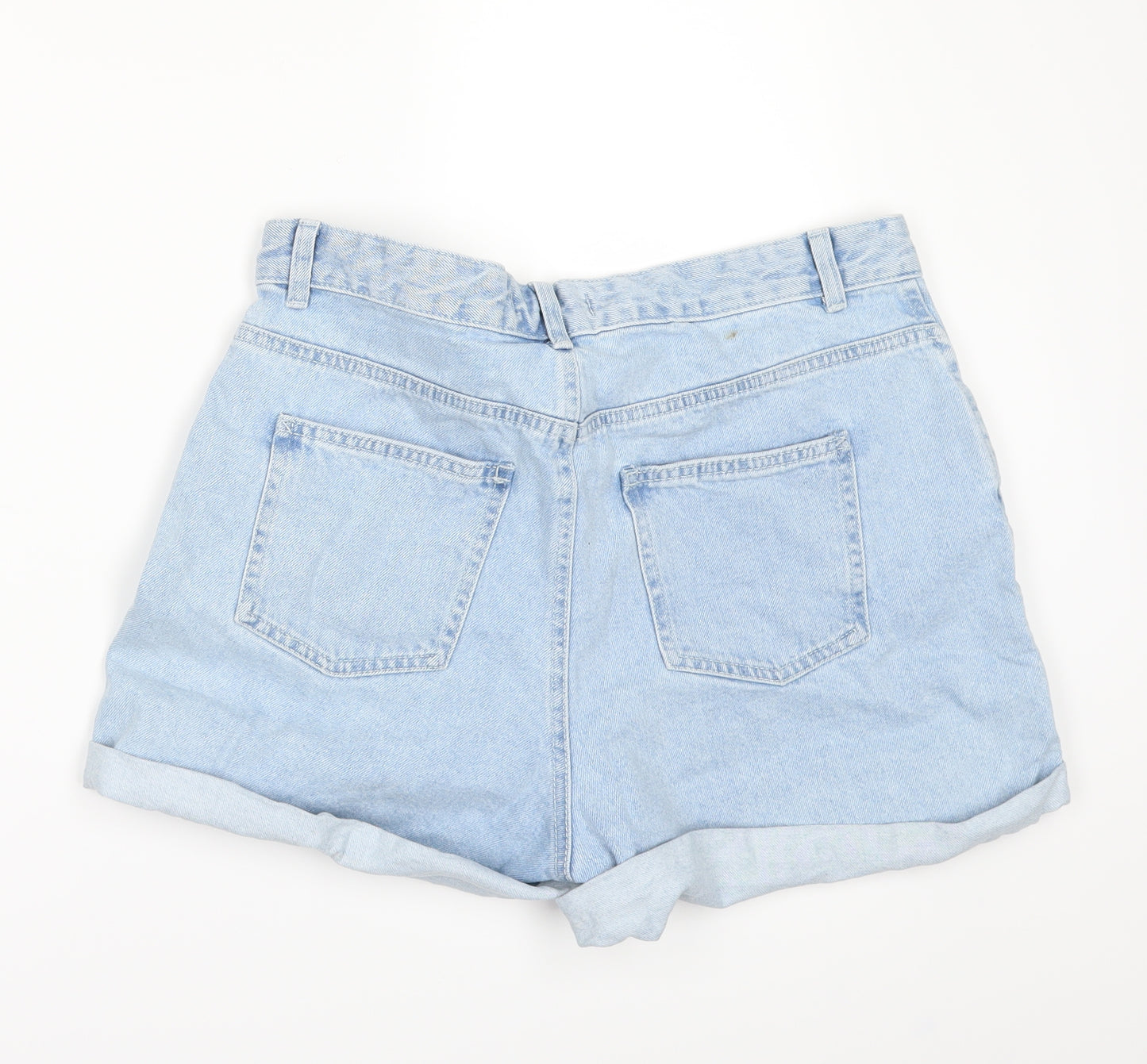 Denim & Co. Womens Blue  Denim Hot Pants Shorts Size 14