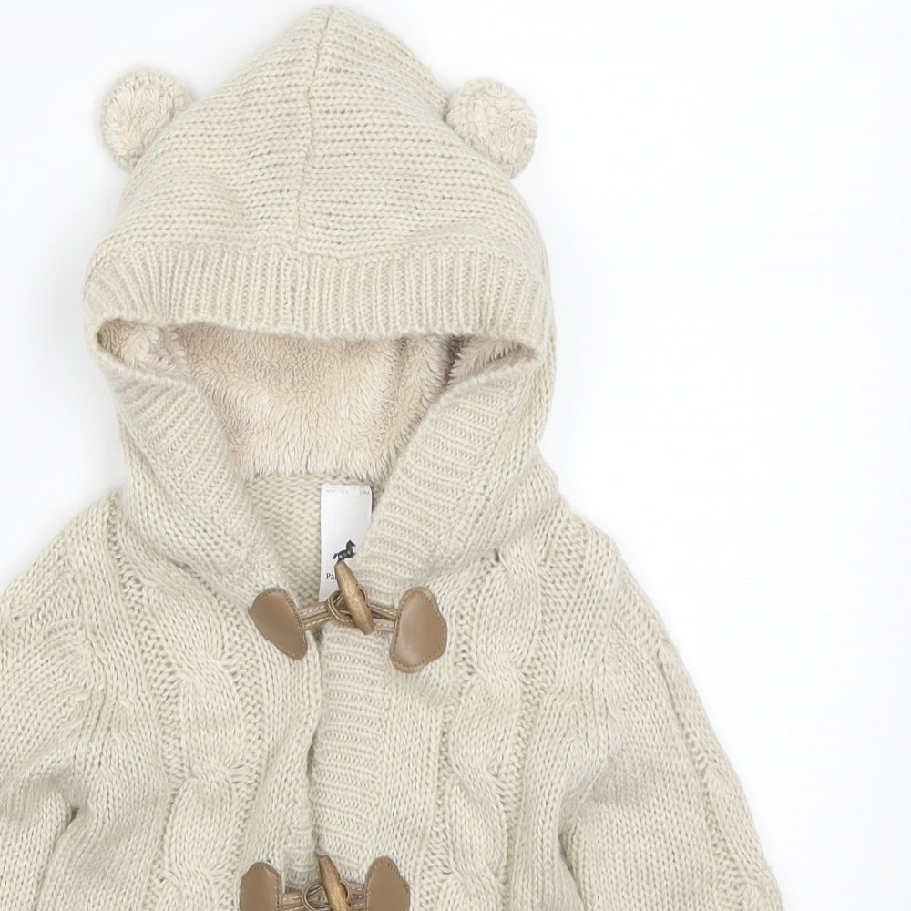 Palomino Girls Beige   Cardigan Jumper Size 4 Years  - Ears on Hood
