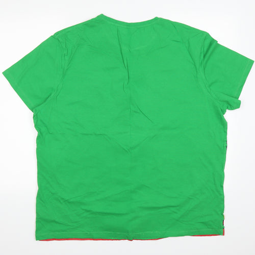 F&F Mens Green    T-Shirt Size 2XL  - Elf Christmas