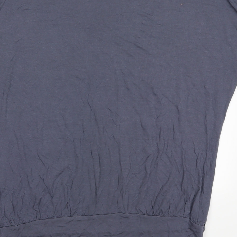 New Look Womens Blue Floral  Basic T-Shirt Size 12  - Dragonfly