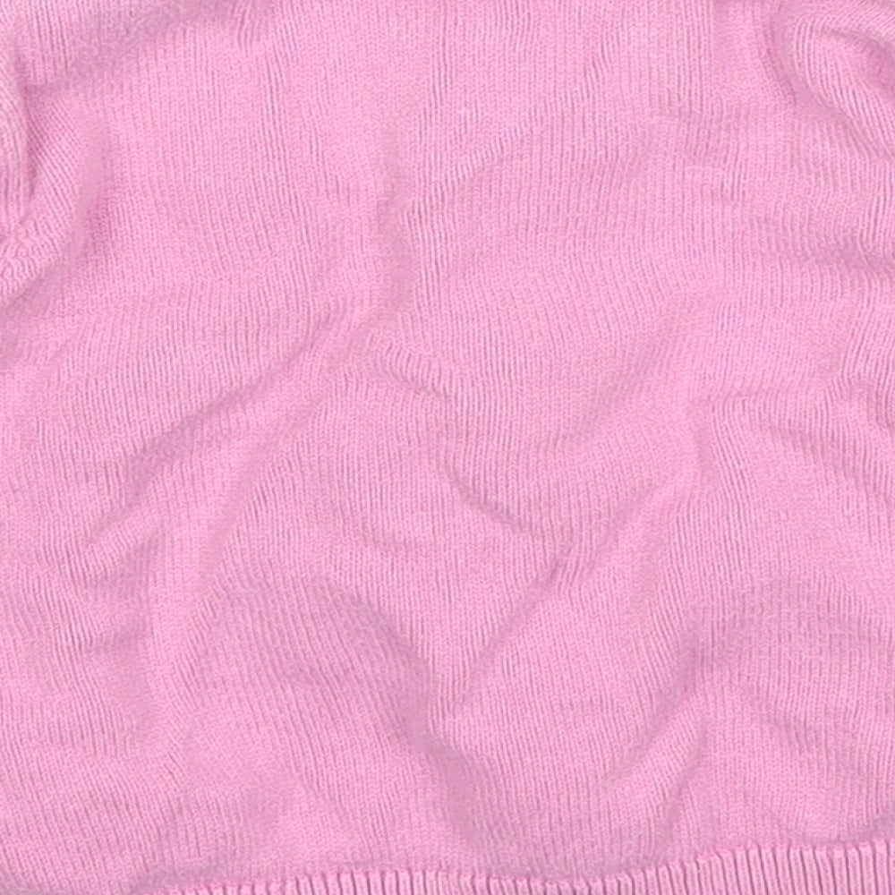 Mothercare Girls Pink   Cardigan Jumper Size 2-3 Years  - Pom Pom