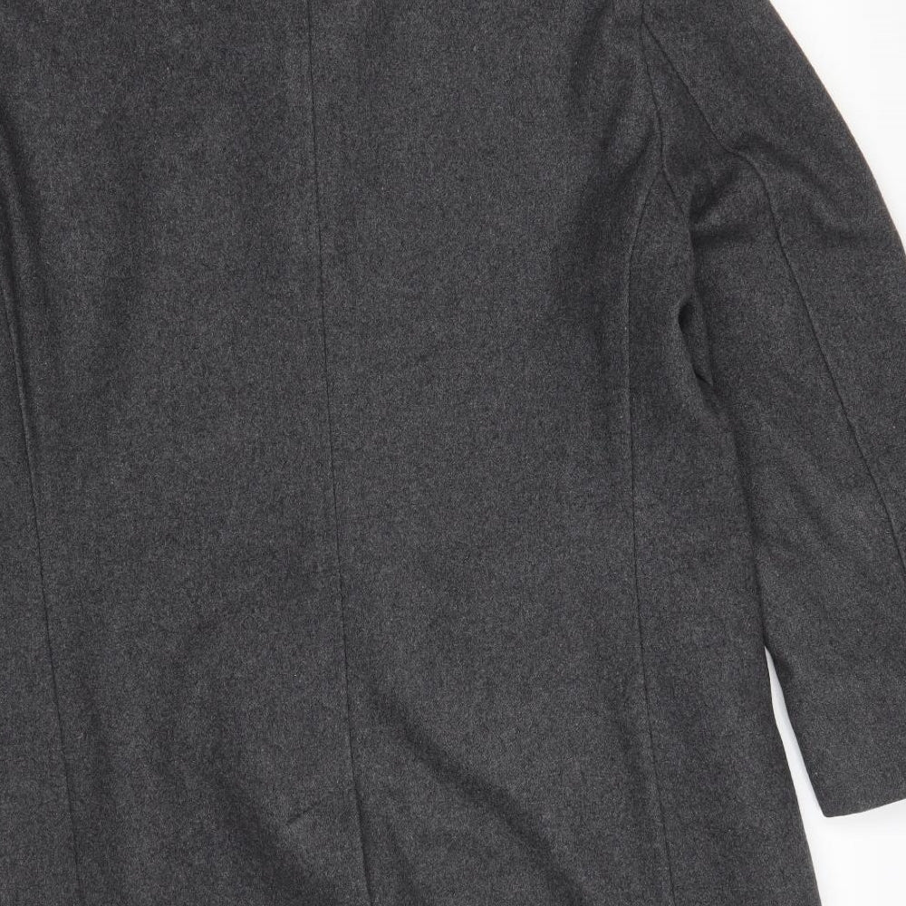 Marks and Spencer Mens Grey   Pea Coat Coat Size L