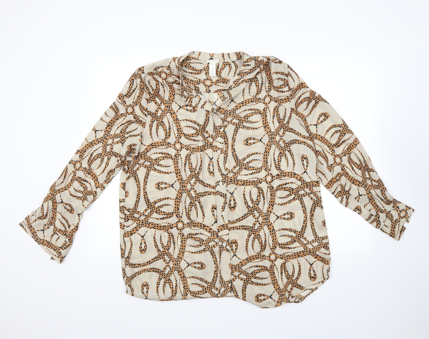 H&M Womens Brown   Basic Blouse Size 14