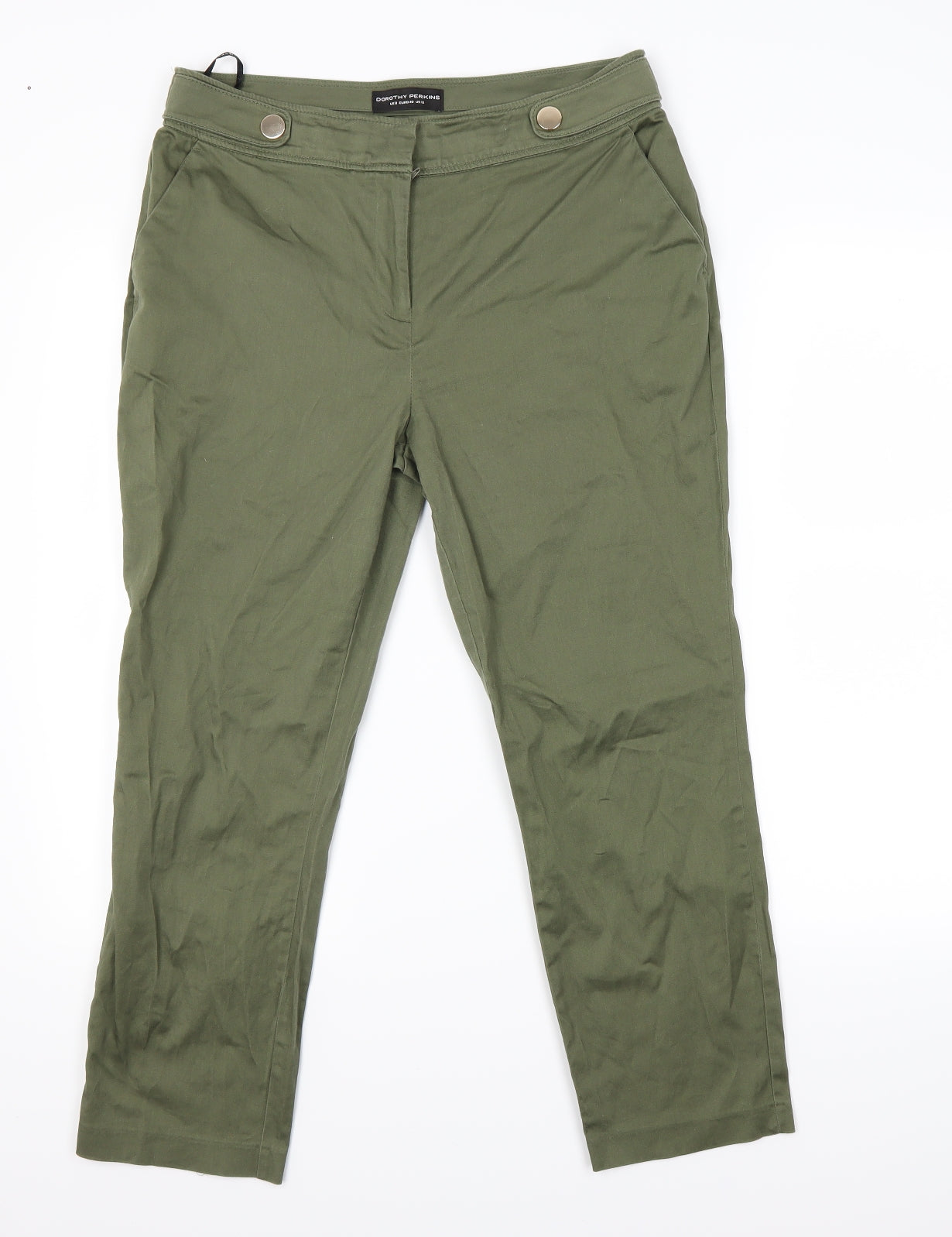 Dorothy Perkins Womens Green   Capri Trousers Size 12 L23 in