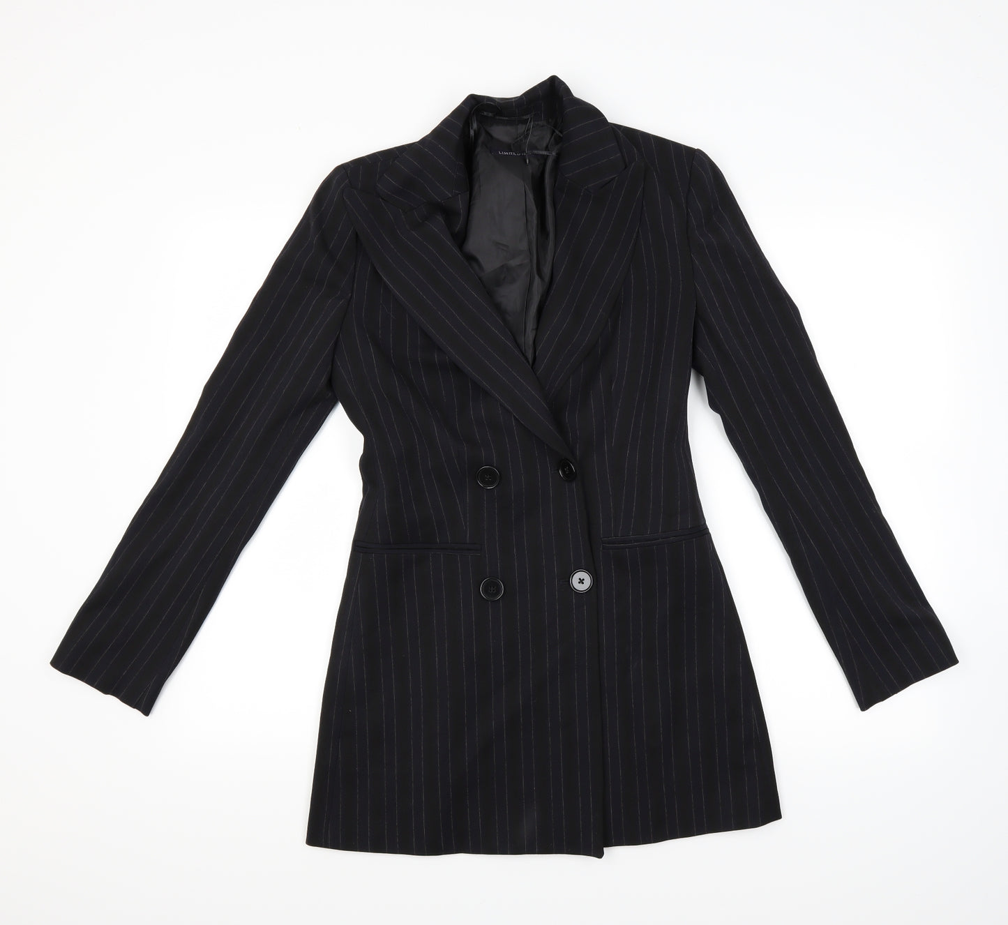Marks and Spencer Womens Blue Striped  Gilet Coat Size 6