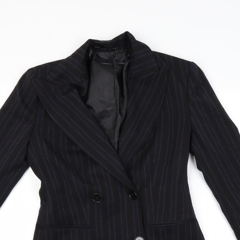 Marks and Spencer Womens Blue Striped  Gilet Coat Size 6