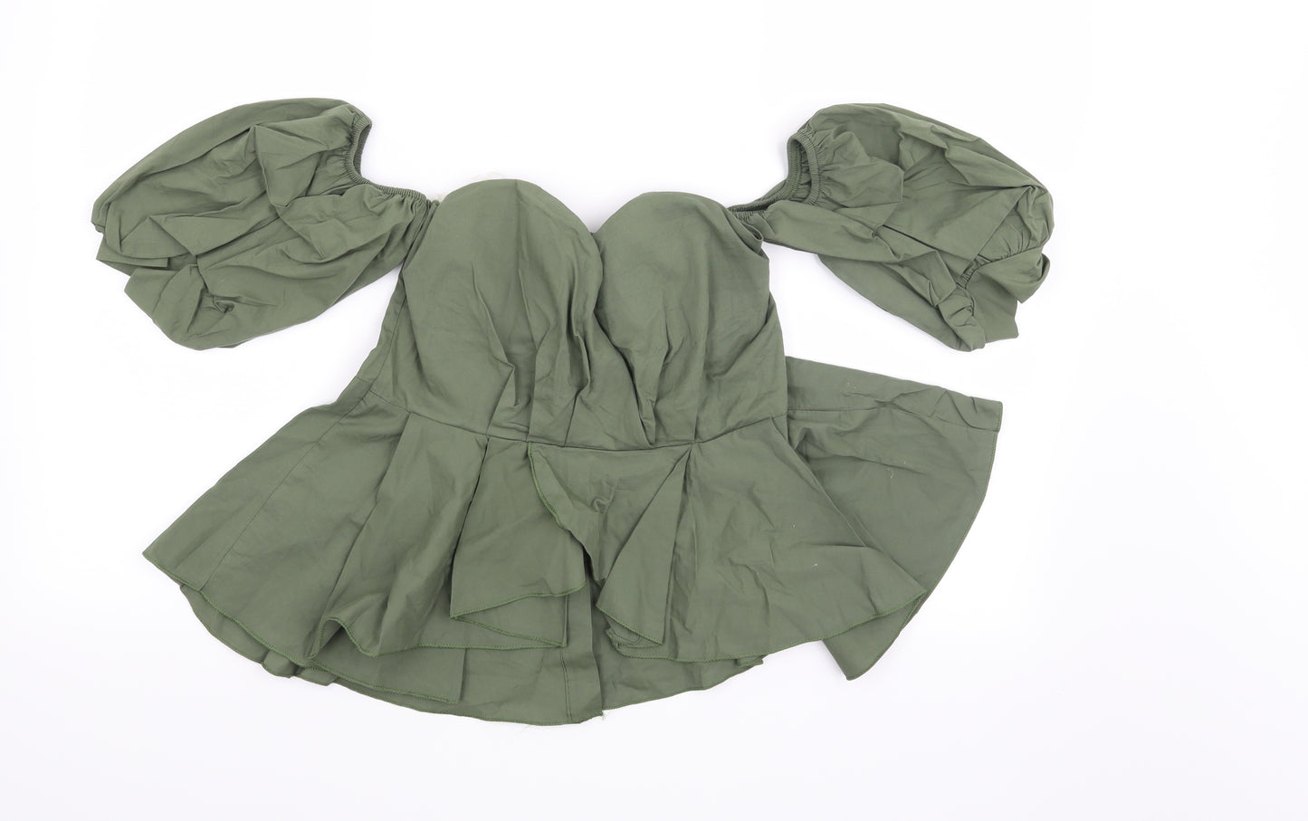 Preworn Womens Green   Basic Blouse Size M