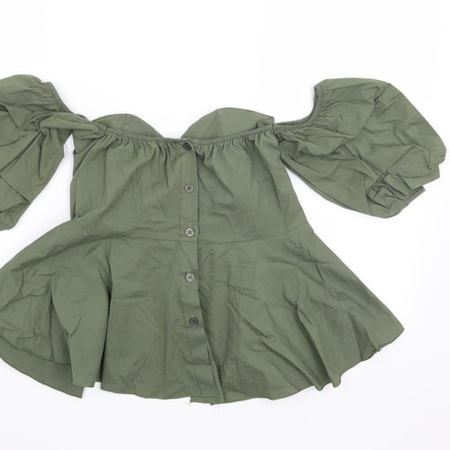 Preworn Womens Green   Basic Blouse Size M