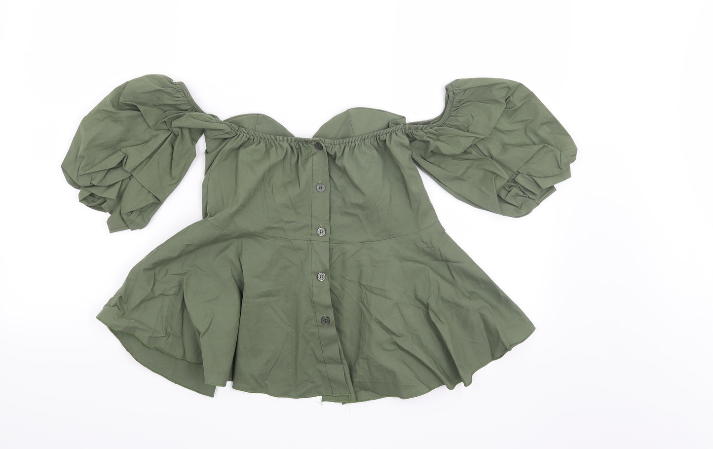 Preworn Womens Green   Basic Blouse Size M