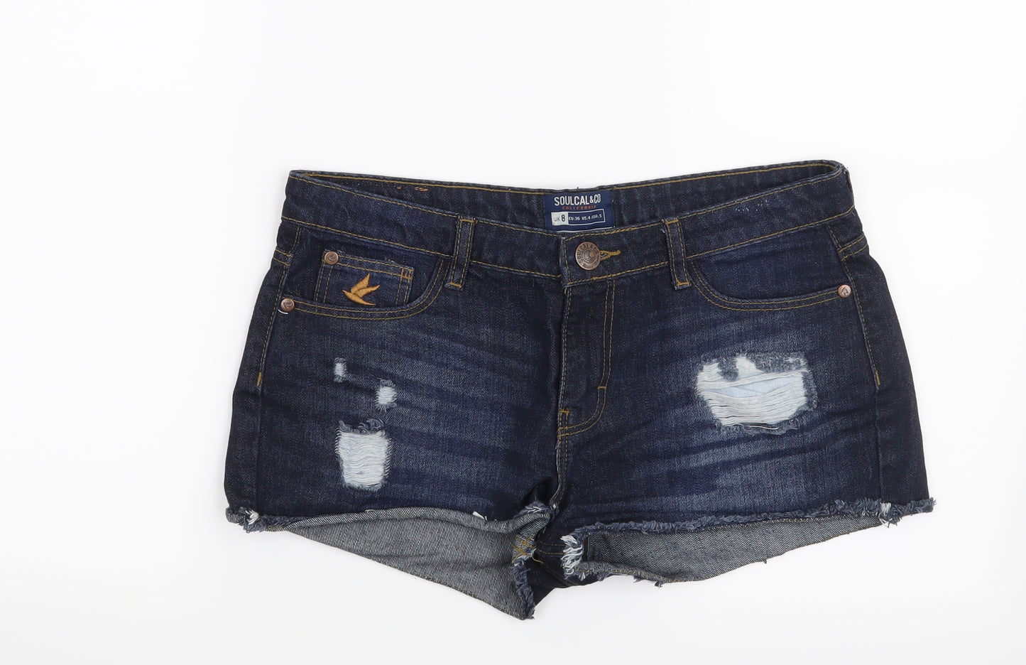 SoulCal&Co Womens Blue   Cut-Off Shorts Size 8