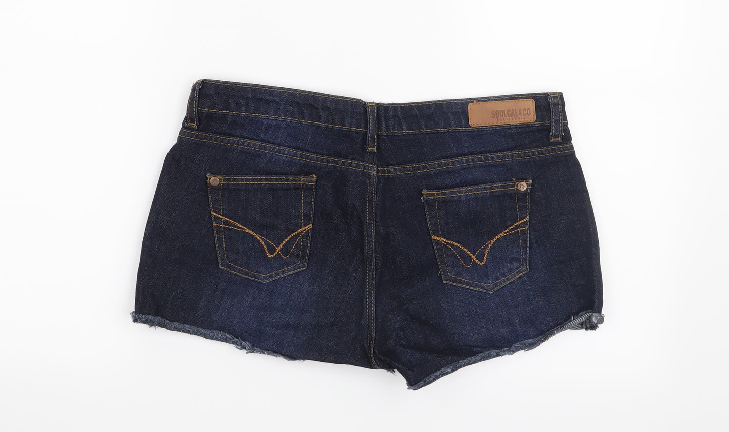 SoulCal&Co Womens Blue   Cut-Off Shorts Size 8
