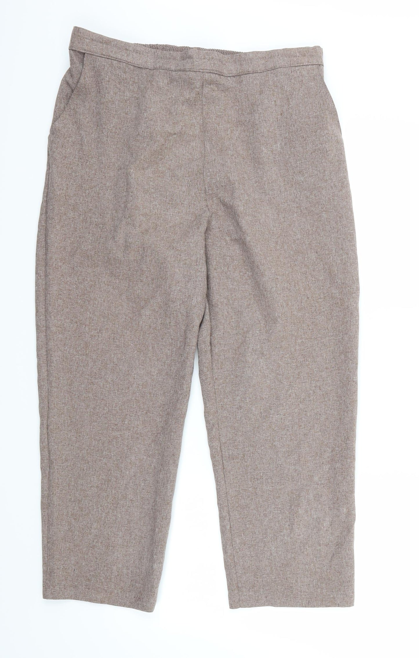 Emma Collection Womens Brown   Cropped Trousers Size 18 L28 in