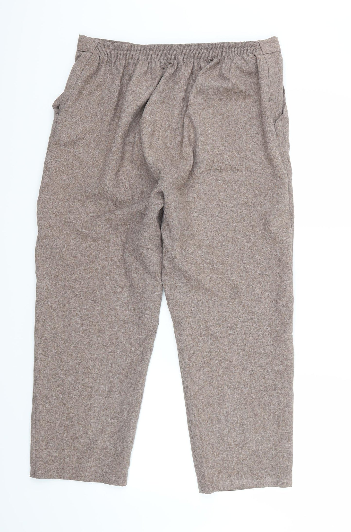 Emma Collection Womens Brown   Cropped Trousers Size 18 L28 in