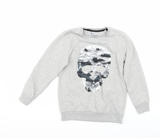 TU Girls Grey   Pullover Jumper Size 6 Years