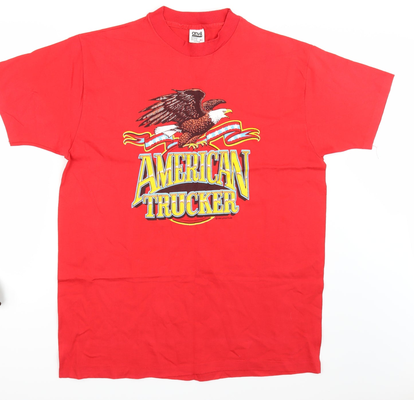 Alnvil Mens Red  Rayon  T-Shirt Size XL