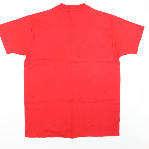 Alnvil Mens Red  Rayon  T-Shirt Size XL