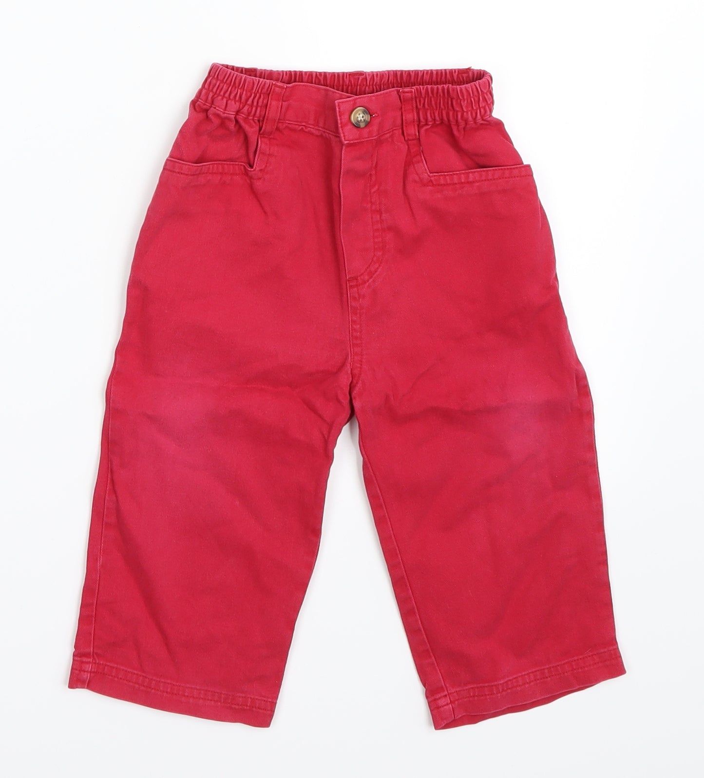 JFB Girls Red   Cargo Jeans Size 12-18 Months