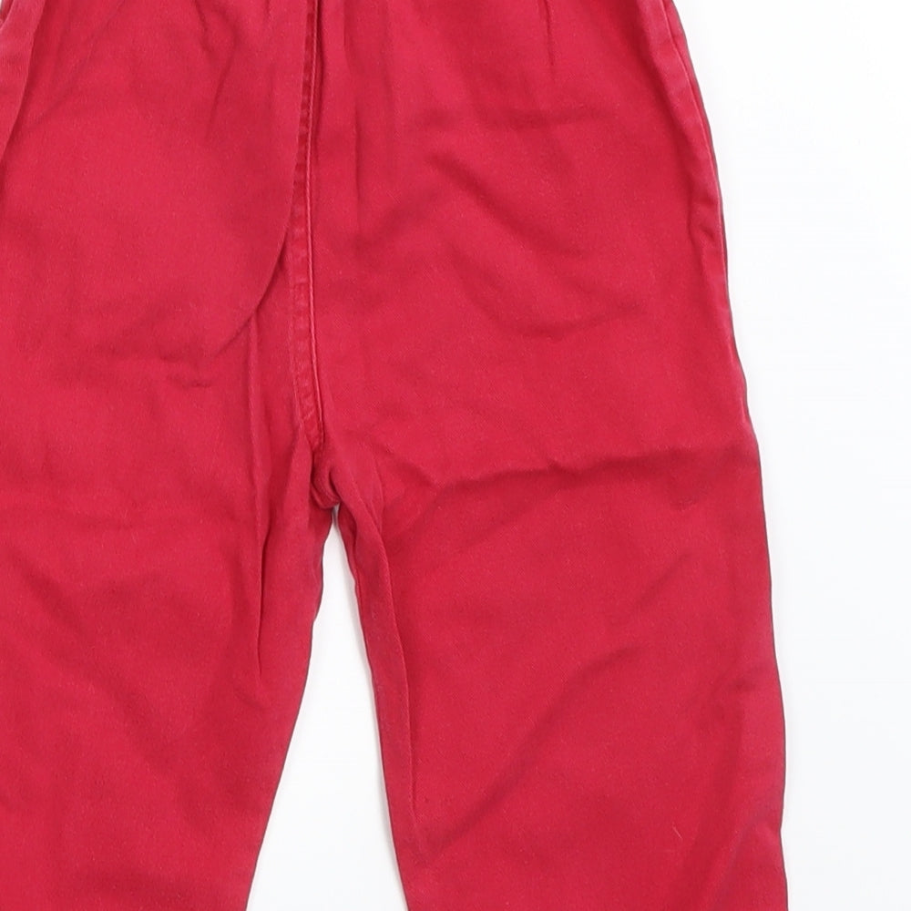 JFB Girls Red   Cargo Jeans Size 12-18 Months