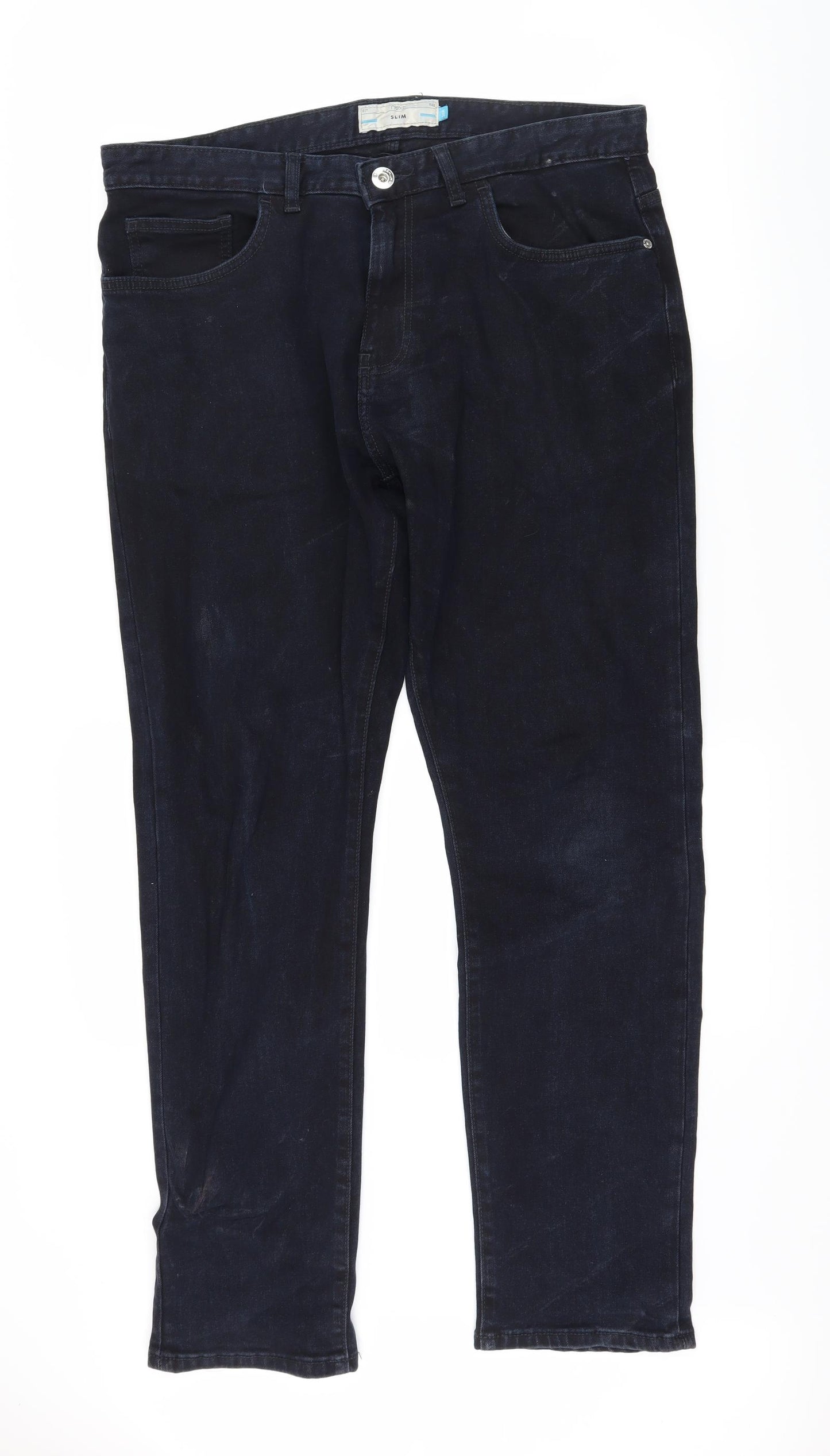 NEXT Mens Blue  Denim Straight Jeans Size 34 L31 in