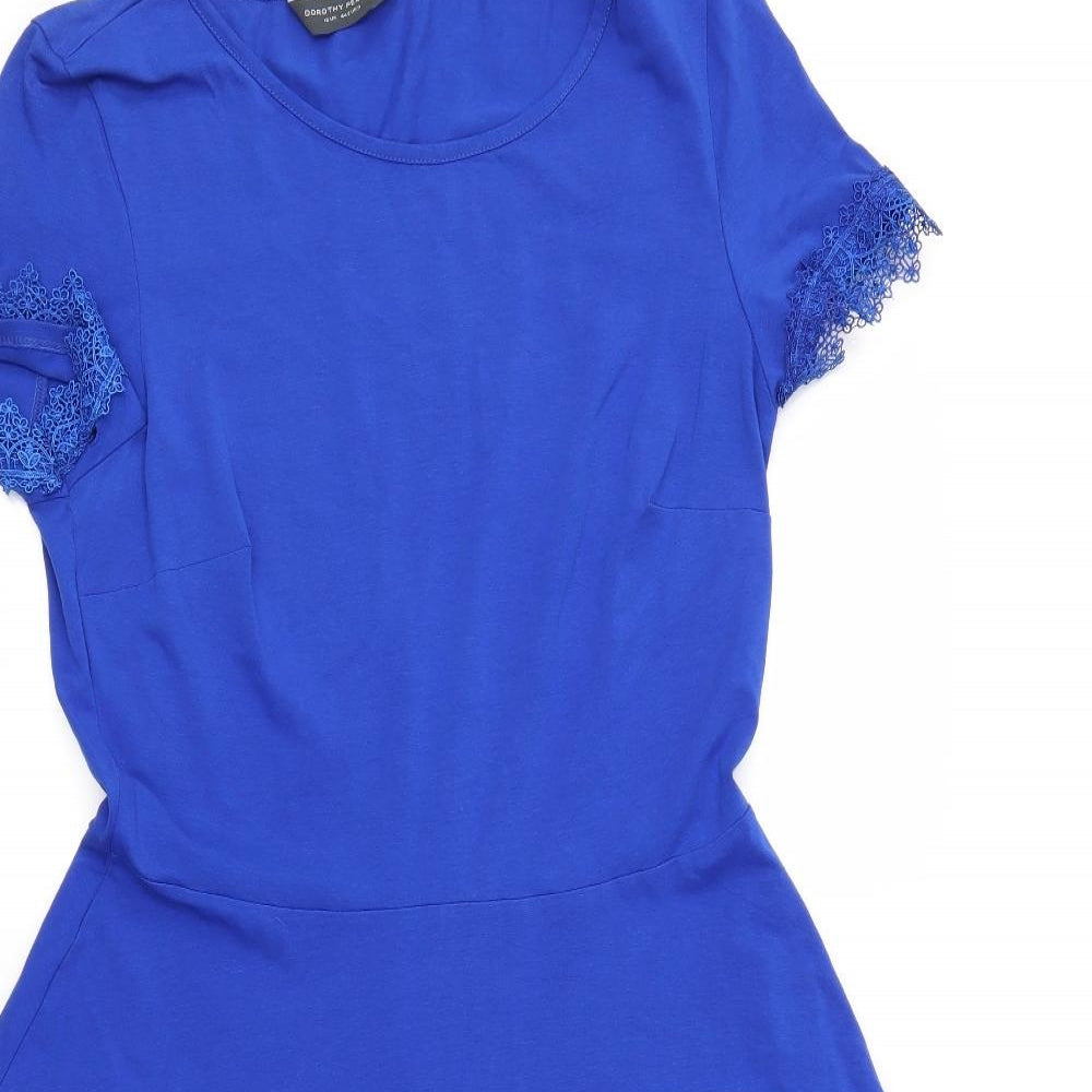 Dorothy Perkins Womens Blue   T-Shirt Dress  Size 16