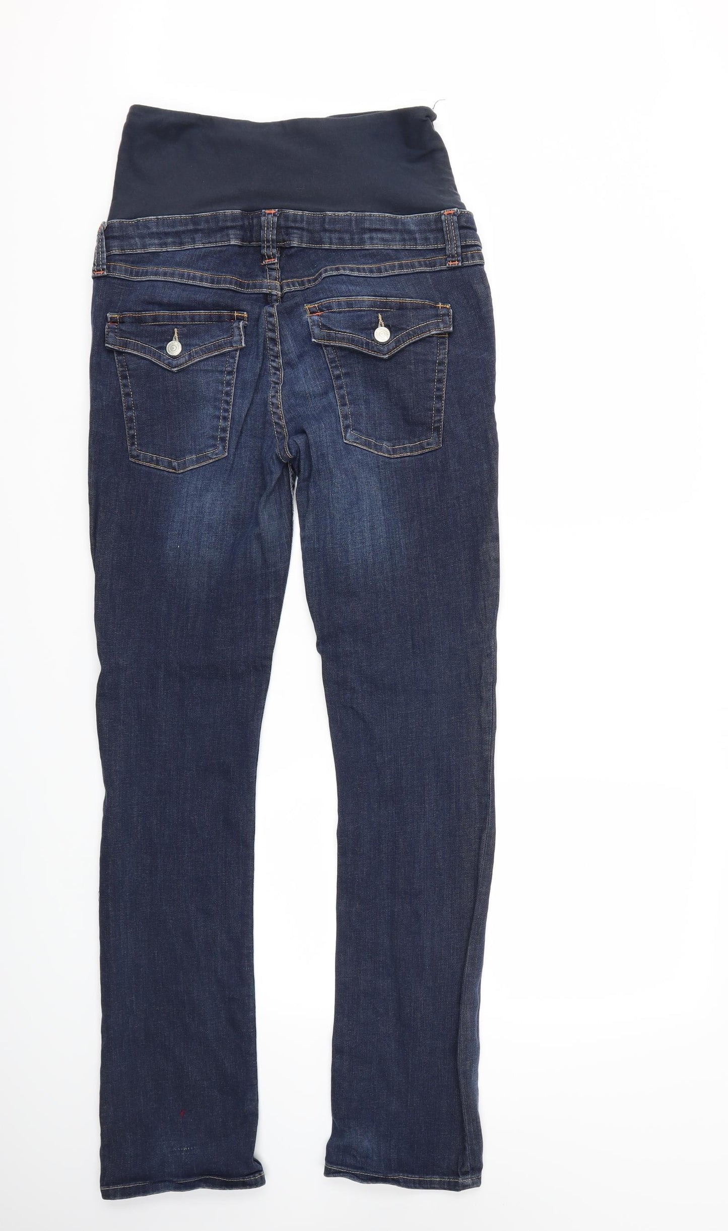 H&M Womens Blue  Denim Straight Jeans Size 14 L32 in