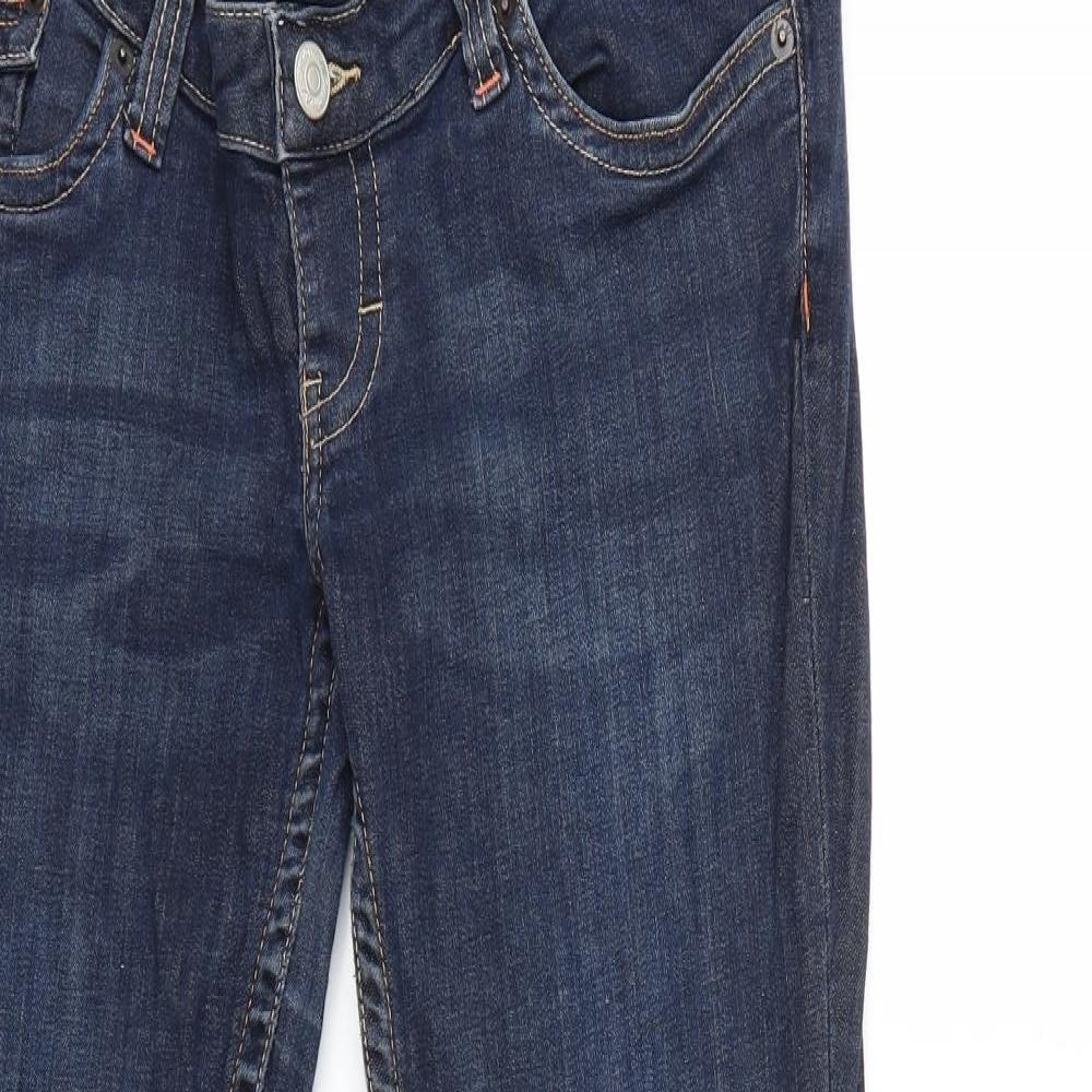 H&M Womens Blue  Denim Straight Jeans Size 14 L32 in