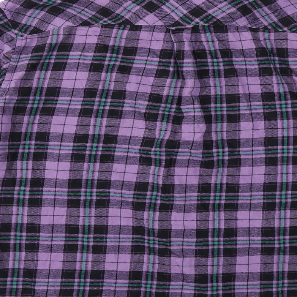 River Island Mens Purple Check   Button-Up Size L