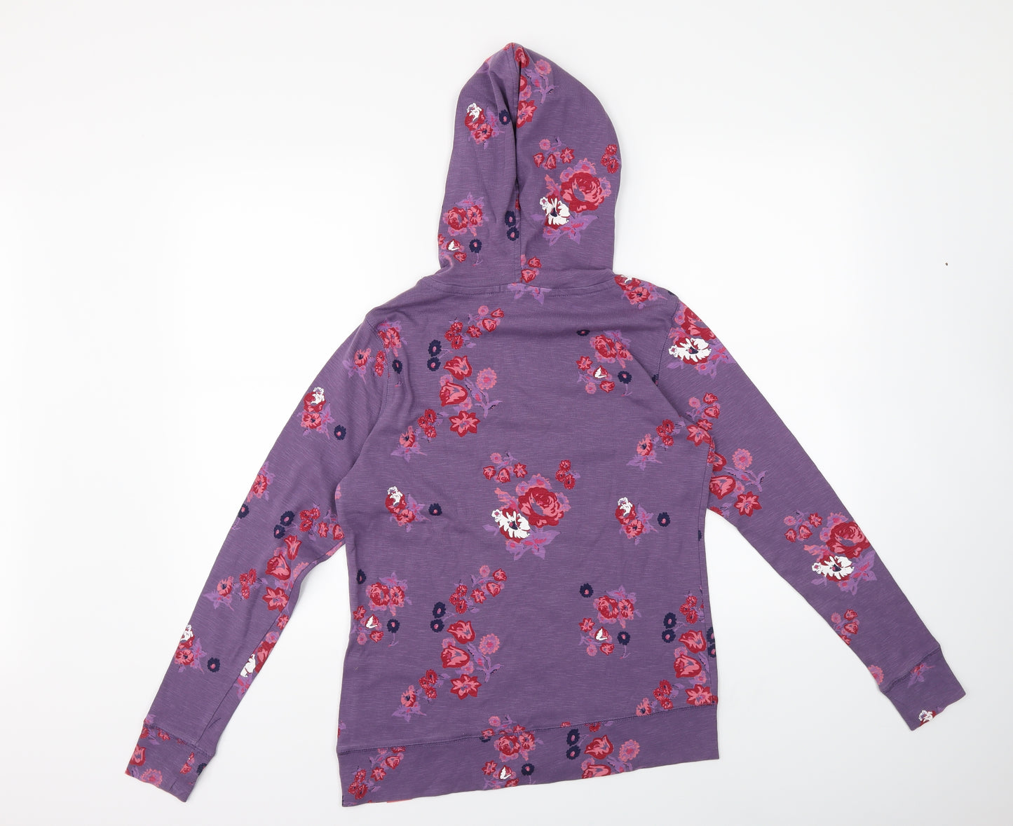 Crane Womens Purple Floral  Pullover Hoodie Size S