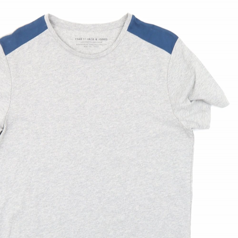 JACK & JONES Mens Grey    T-Shirt Size L