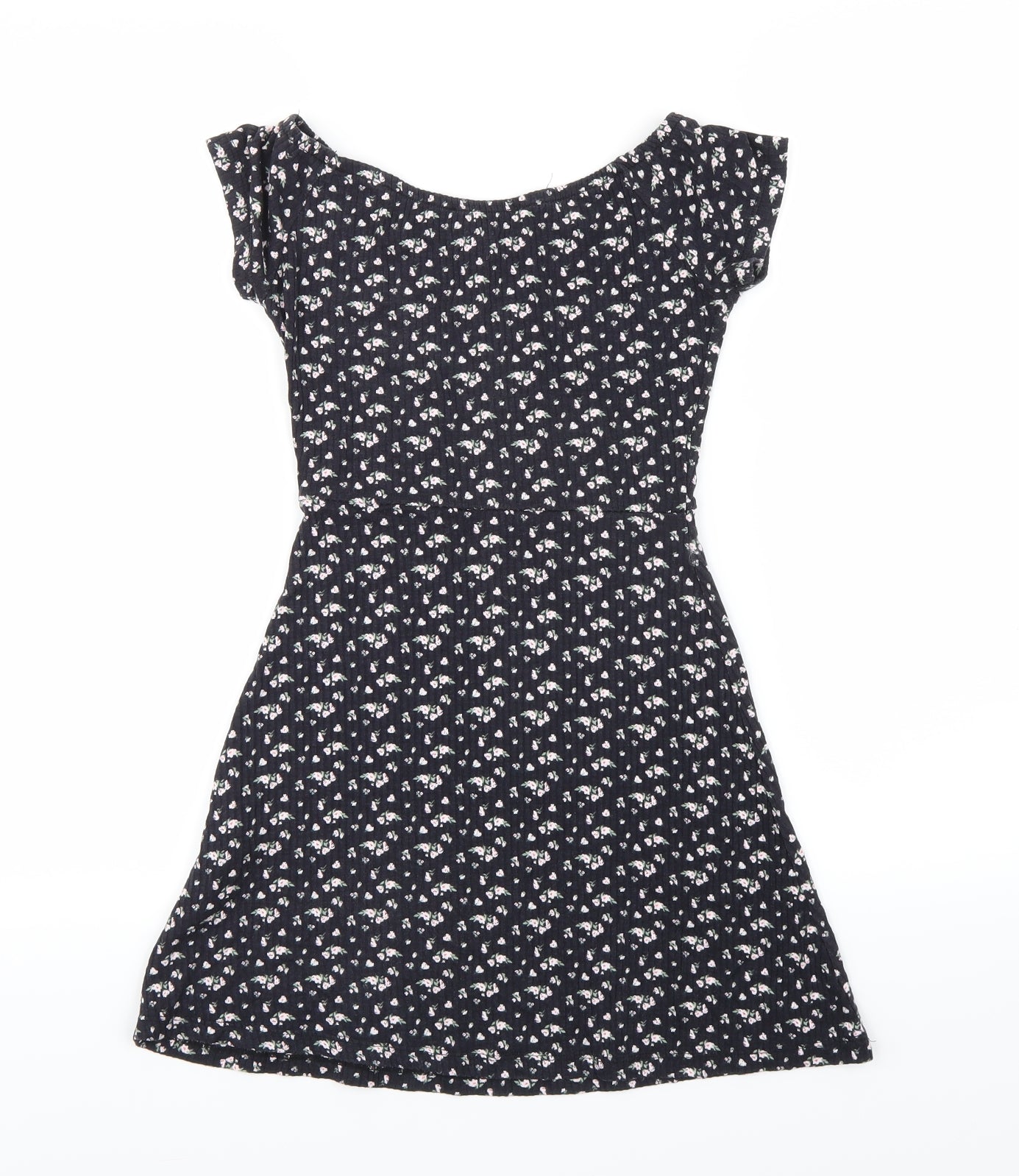 Primark Girls Blue Floral  A-Line  Size 9-10 Years