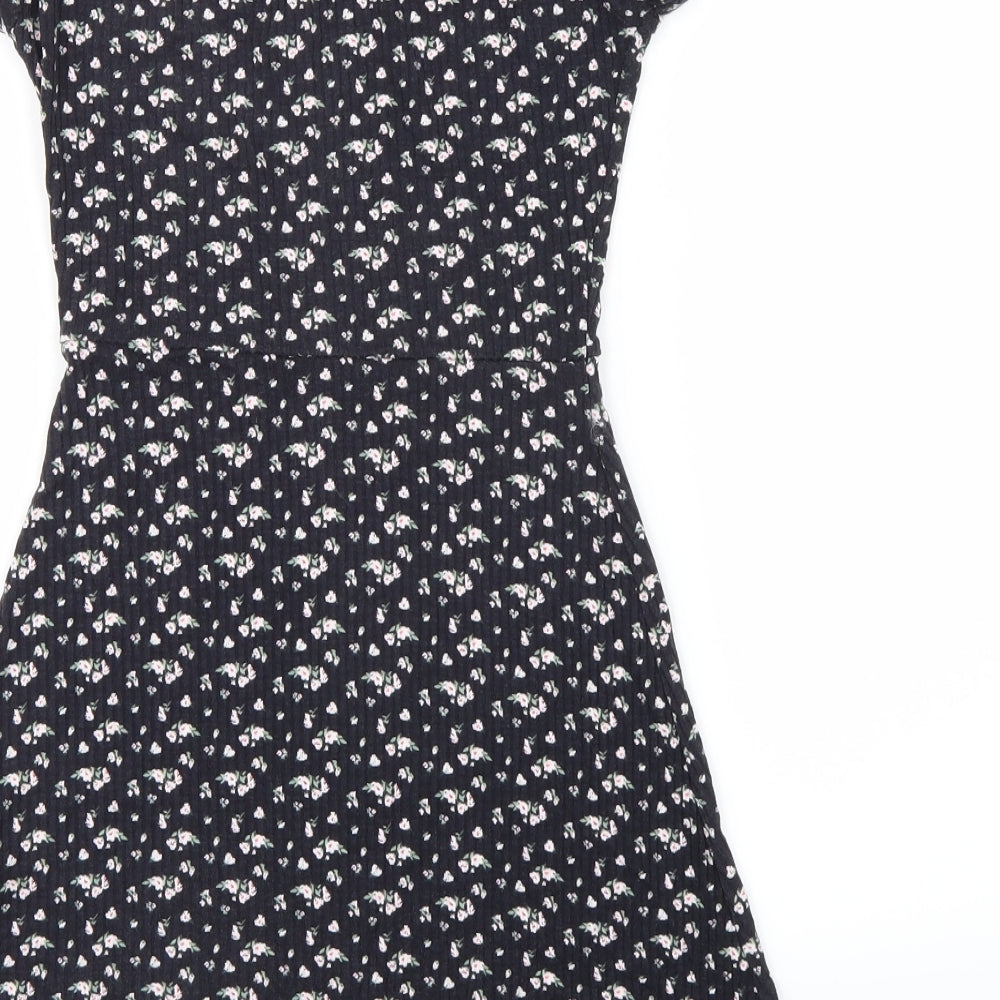 Primark Girls Blue Floral  A-Line  Size 9-10 Years
