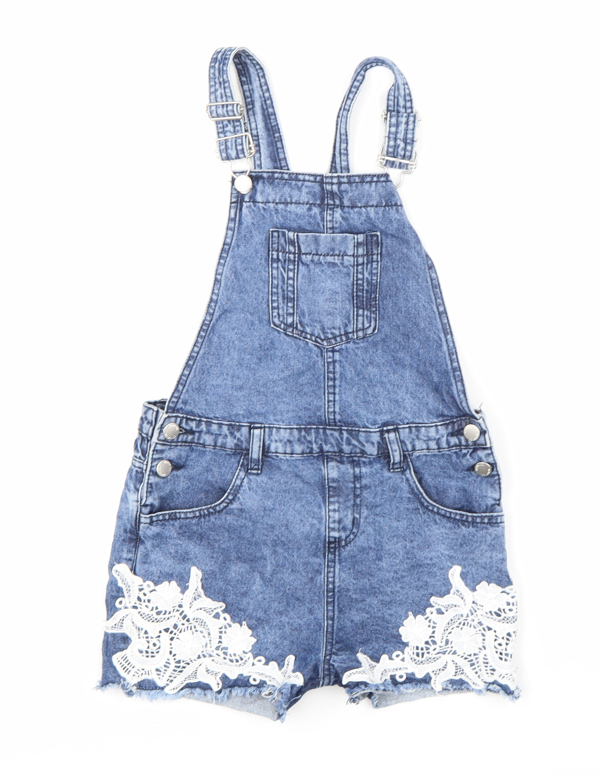 Denim Co Girls Blue  Denim Dungaree One-Piece Size 10-11 Years